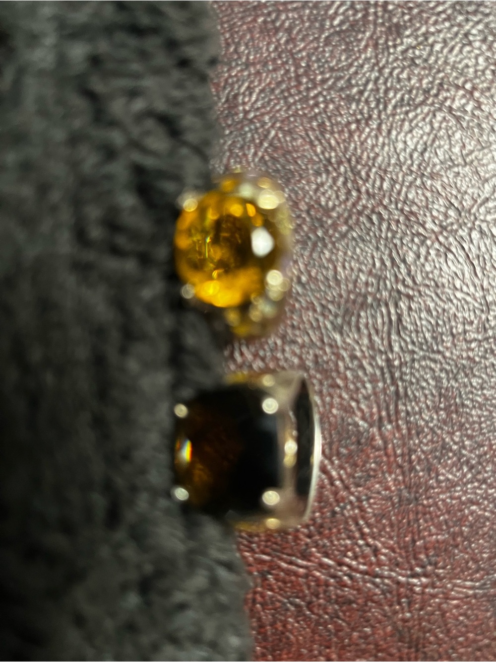 Gold-Tone Amber Gemstone Ring - Women Jewelry